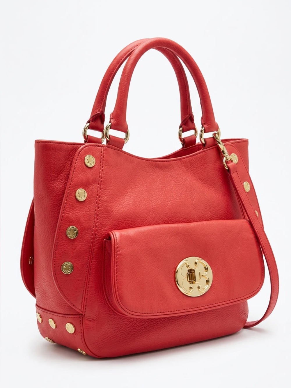 Emma Fox Chic Red Leather Handbag, in good condition, gently used